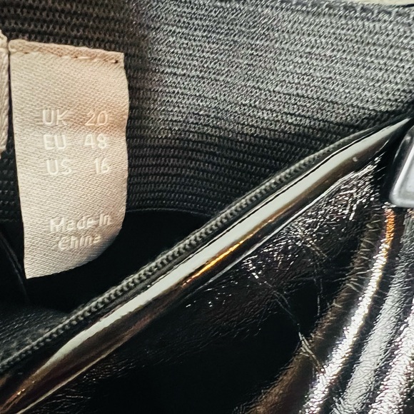 NWT ASOS SHINY BLACK PLEATHER PANTS TIGHTS 16 - Picture 3 of 8